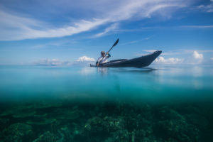 kayak en Indonésie