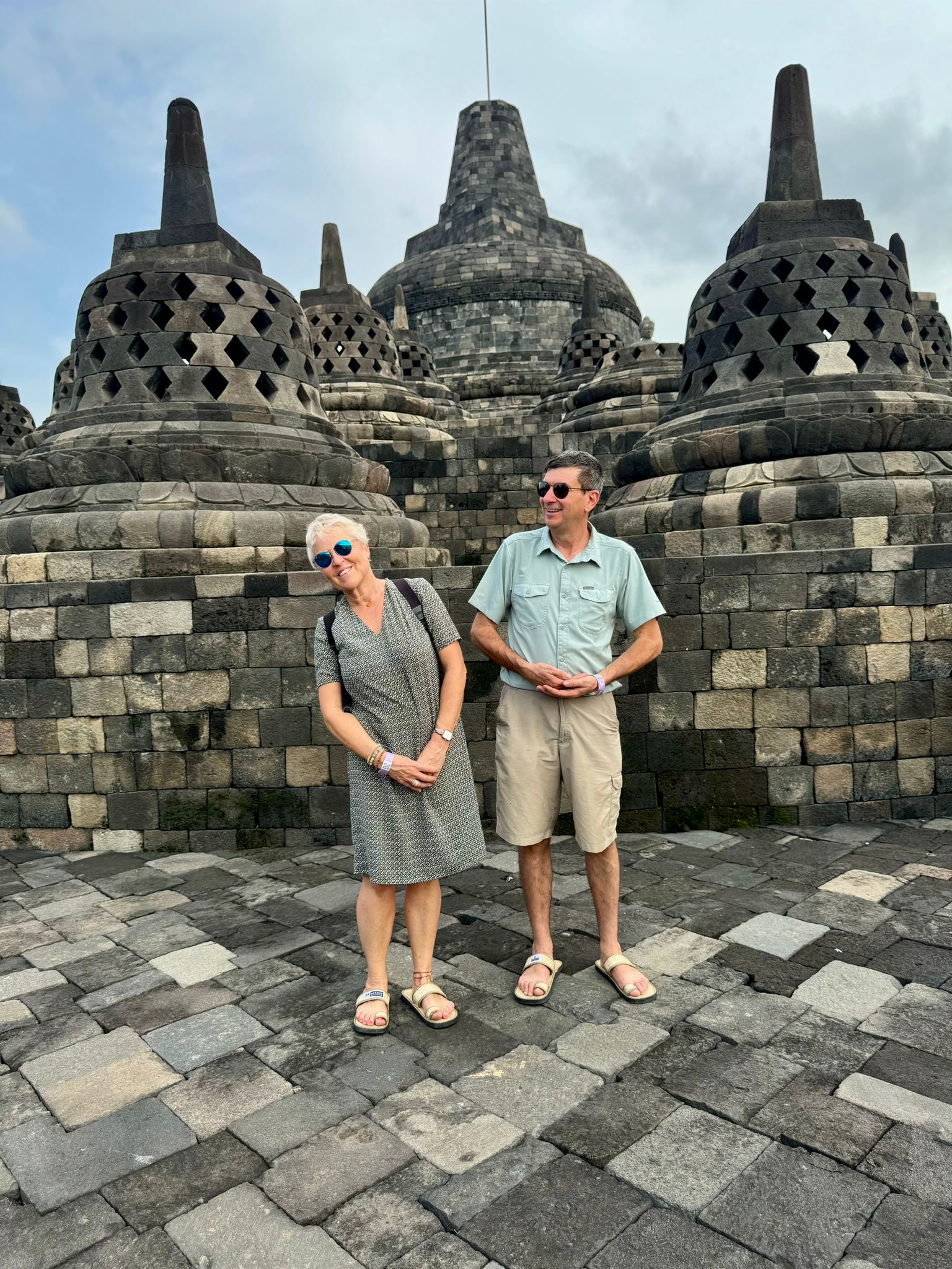 Voyageurs à Borobudur